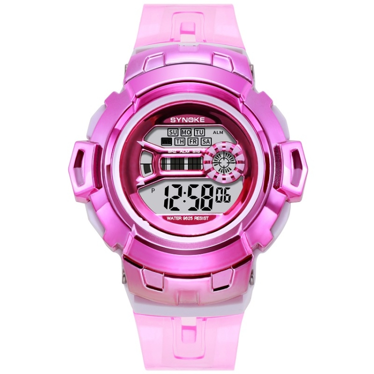 

SYNOKE 9625 Student Waterproof Sports Chameleon Colorful Digital Watch(Pink Rose Gold)