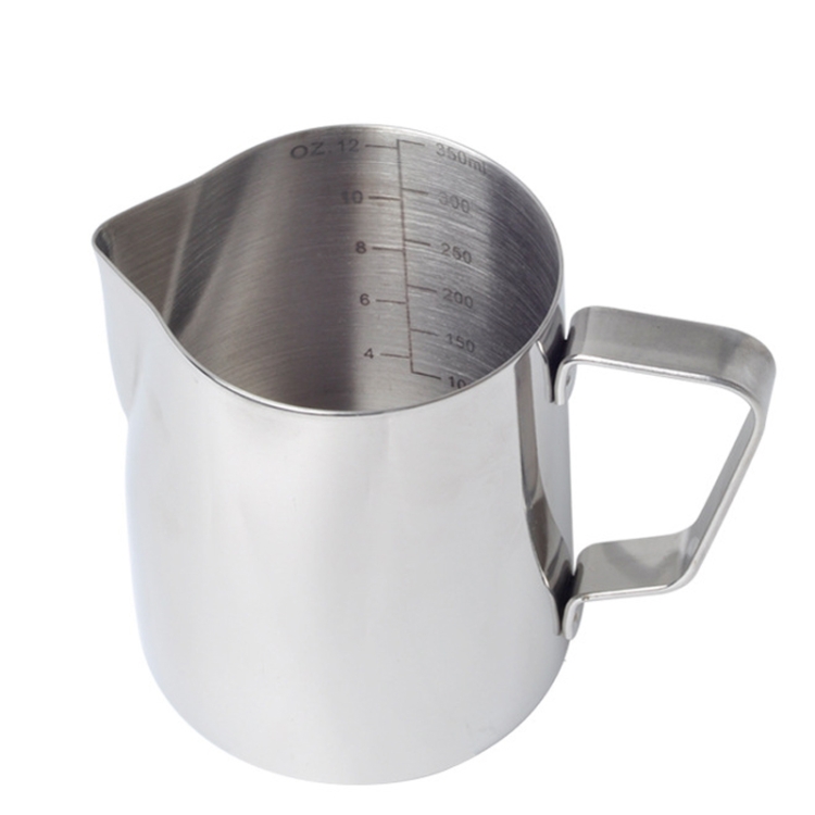 

350ml Inner Scale Pull Flower Cup Stainless Steel Milk Foam Cup Coffee Utensils
