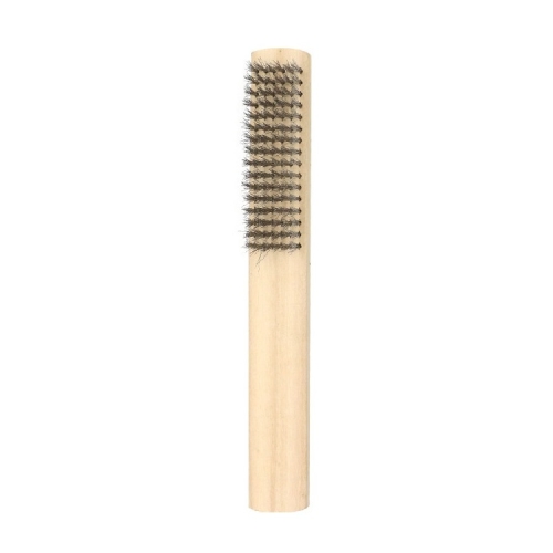 

10 PCS Stainless Steel Wire Brush With Wooden Handle Metal Surface Paint And Rust Cleaning Brush(6-row)