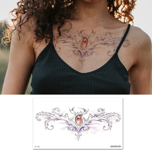

10 PCS Waterproof Tattoo Sticker Clavicle Chest Scar Covering Sticker(BC-036)