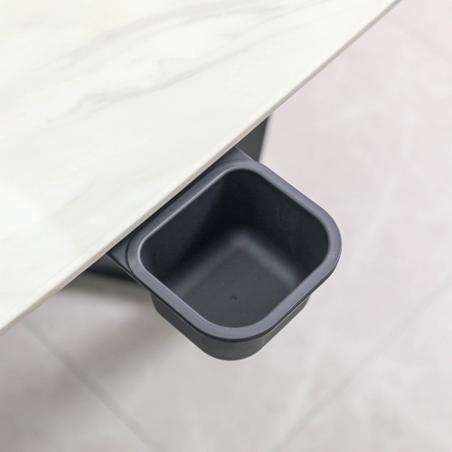 

Rotatable Table Vegetable Residue Bucket Cleaning Storage Spit Bone Trash Can Desktop Hidden Ashtray,Style: Black