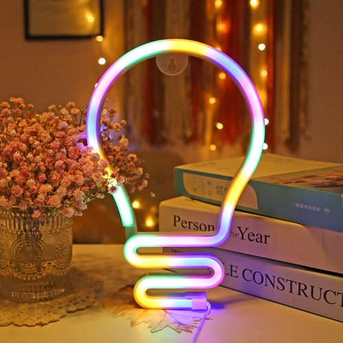 

Bulb Neon Light Battery USB Dual-Power LED Decorative Modeling Lamp(Colorful Light)