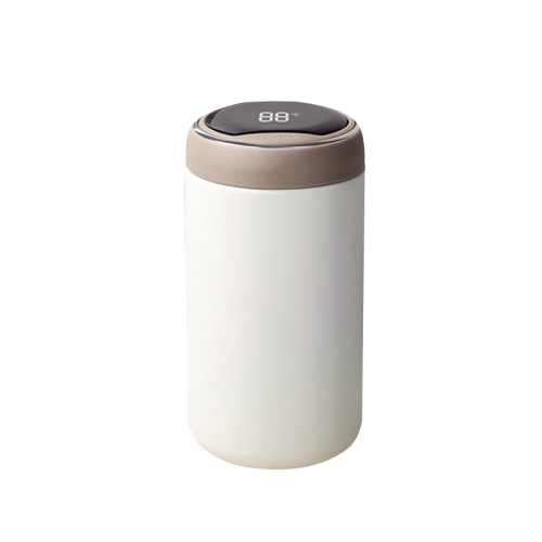 

316 Stainless Steel Smart Vacuum Flask Children Portable Mini Display Temperature Cup Big Belly Cup(Gardenia White)