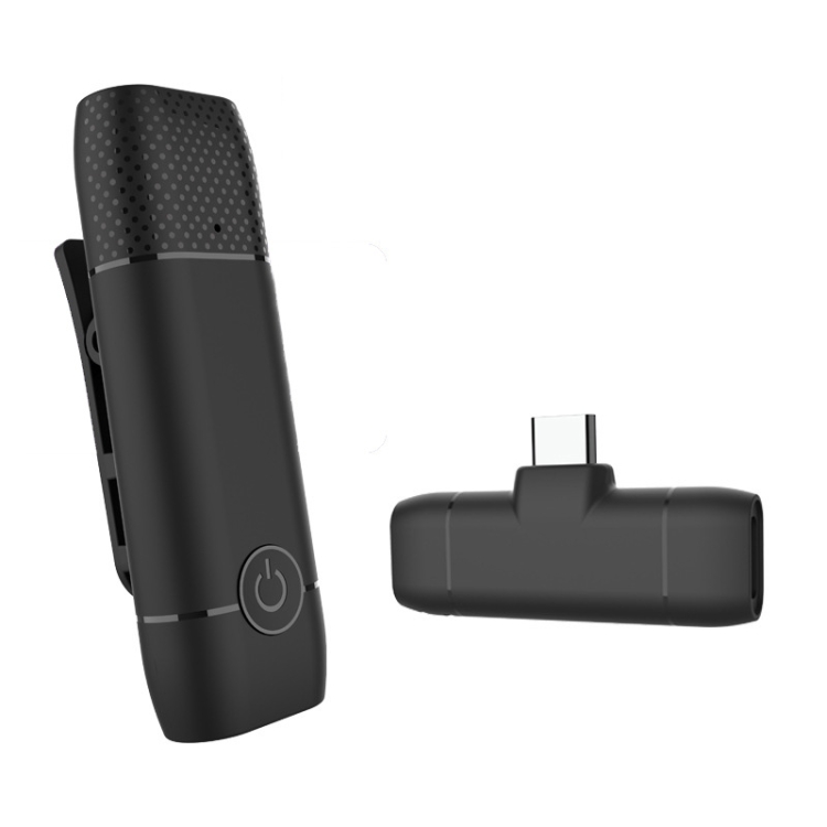 

NW-20 Collar Wireless Microphone Live Mobile Phone Noise Reduction Microphone, Specification: Type-C(Black)