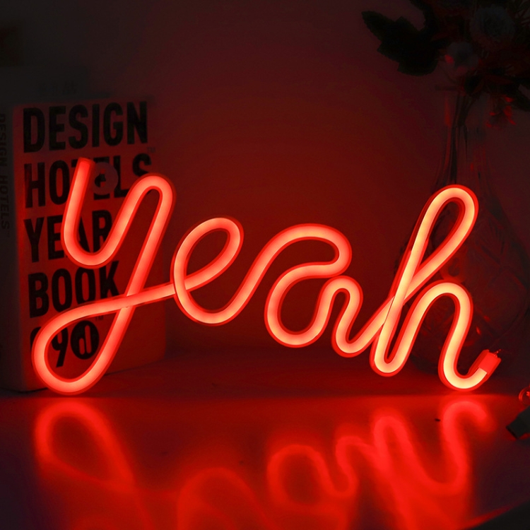 

LED Yeah Neon Lights Bedroom Decoration Night Light(Red Light)