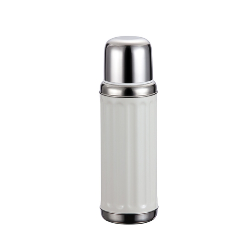 

Retro Stainless Steel Vacuum Flask Large Capacity Portable Water Cup, Capacity: 350ml(Doleum White)