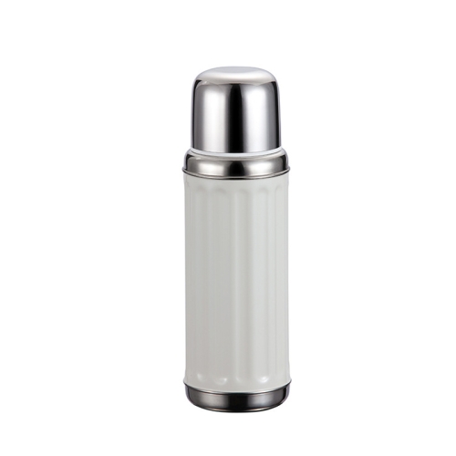 

Retro Stainless Steel Vacuum Flask Large Capacity Portable Water Cup, Capacity: 450ml(Doleum White)