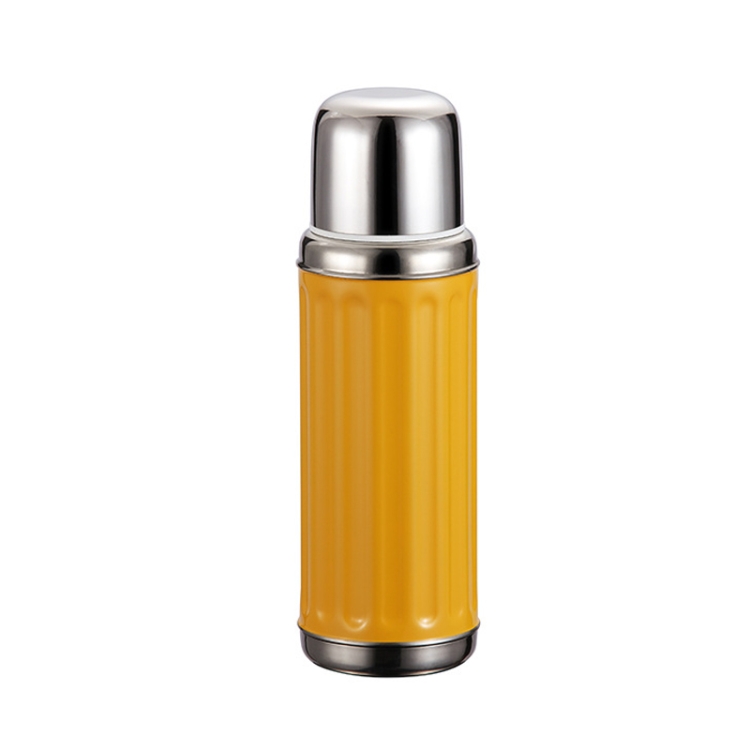 

Retro Stainless Steel Vacuum Flask Large Capacity Portable Water Cup, Capacity: 450ml(Sunonon Yellow)