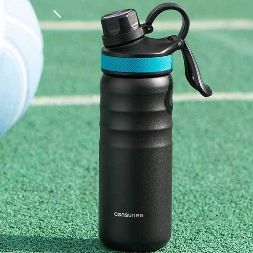 

CENSUN 304 Stainless Steel Vacuum Flask Large Capacity Outdoor Portable Sports Bottle, Capacity： 530ml(Black)