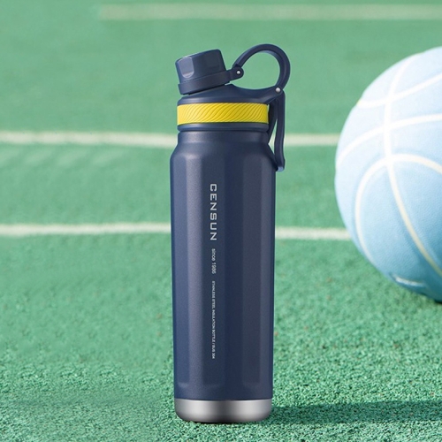 

CENSUN 304 Stainless Steel Vacuum Flask Large Capacity Outdoor Portable Sports Bottle, Capacity： 700ml(Pusher Blue)