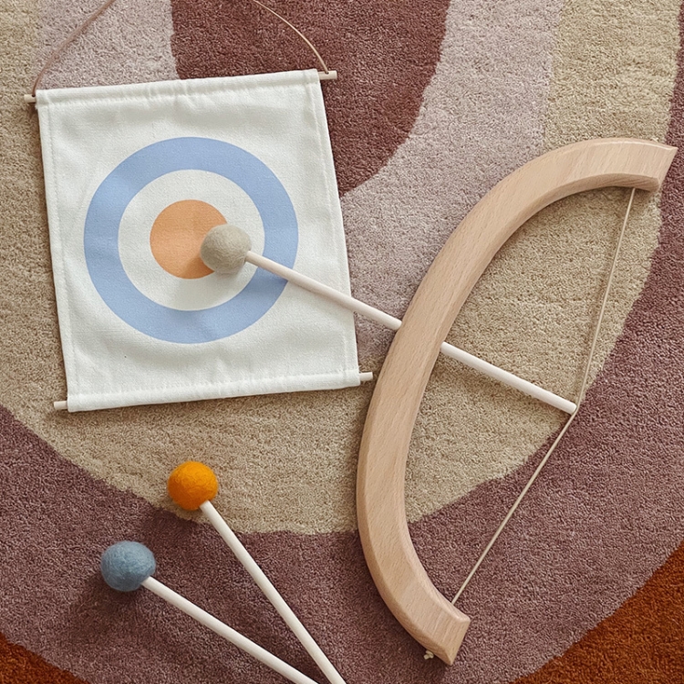 

Children Wooden Bow And Arrow Early Education Toys Indoor Archery Game Props(Bowrow-GB)