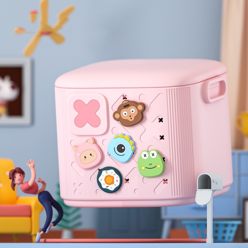 

Children DIY Toy Clothes Storage Box Anti-Collision Storage Box Outdoor Household Picnic Portable Storage Box, Colour: Pink (Large)