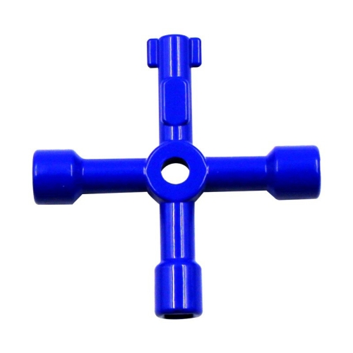 

4 PCS Elevator Water Meter Valve Cross Key Inner Triangle Wrench, Style: A Blue