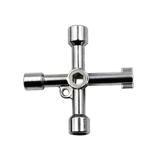 

4 PCS Elevator Water Meter Valve Cross Key Inner Triangle Wrench, Style: D Silver Center Six-side/Square Hole