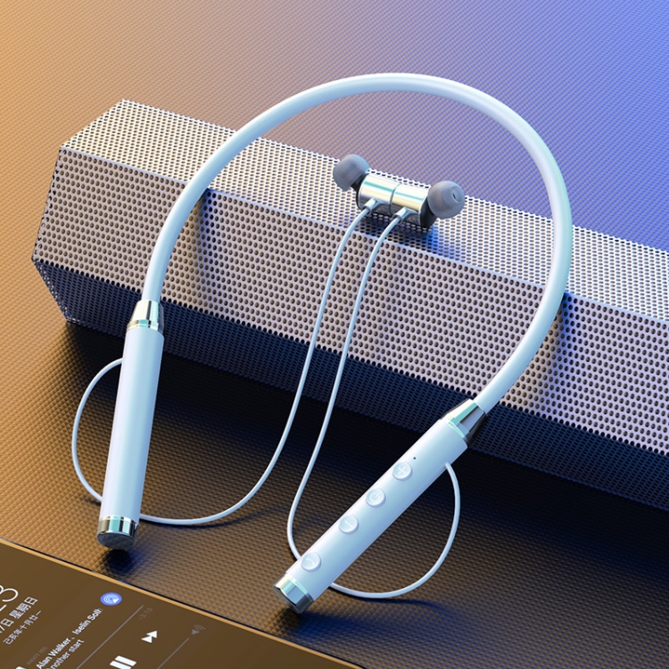 

D08 Bluetooth 5.2 Sports Wireless Earphone Neck-mounted In-Ear Headset(White)