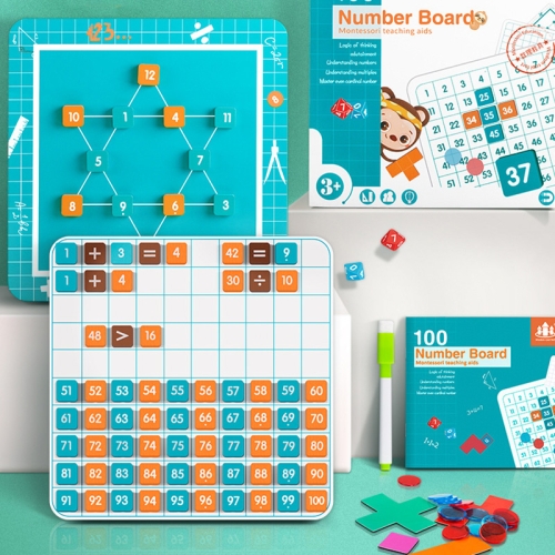 

Montessori Magnetic Number Board 1-100 Kids Math Teaching Aid Kindergarten Toy