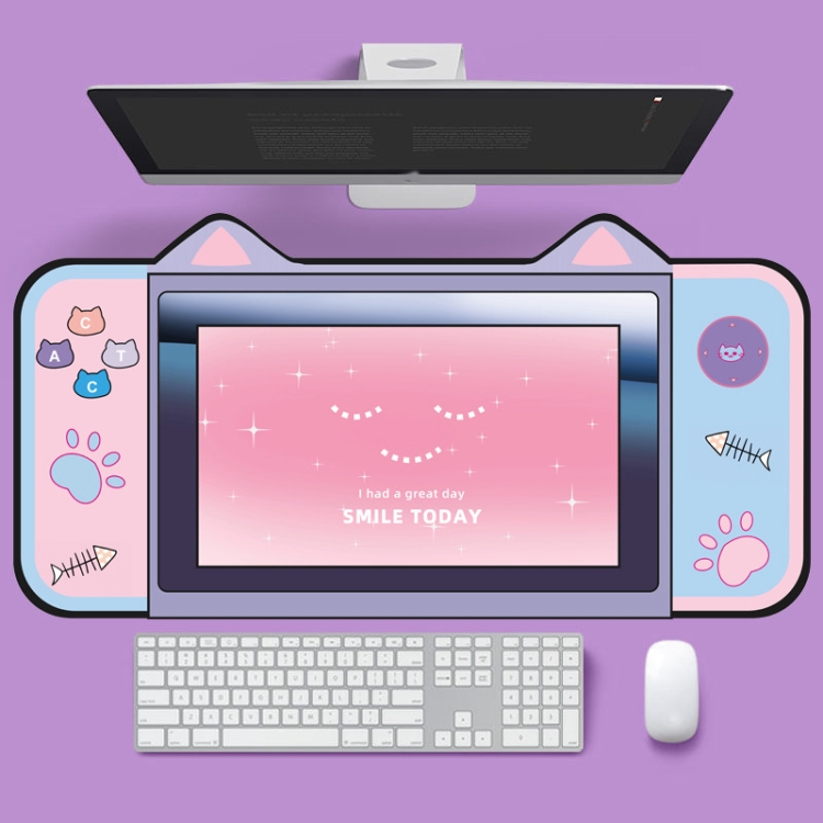 

400 x 800 x 2mm Cute Cat Ear Computer Keyboard Desk Pad Mouse Pad(1)