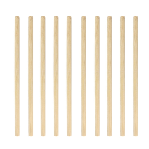 

10 PCS Juice Coffee Pearl Milk Tea Natural Degradable Bamboo Straw, Style: 20cm Flat