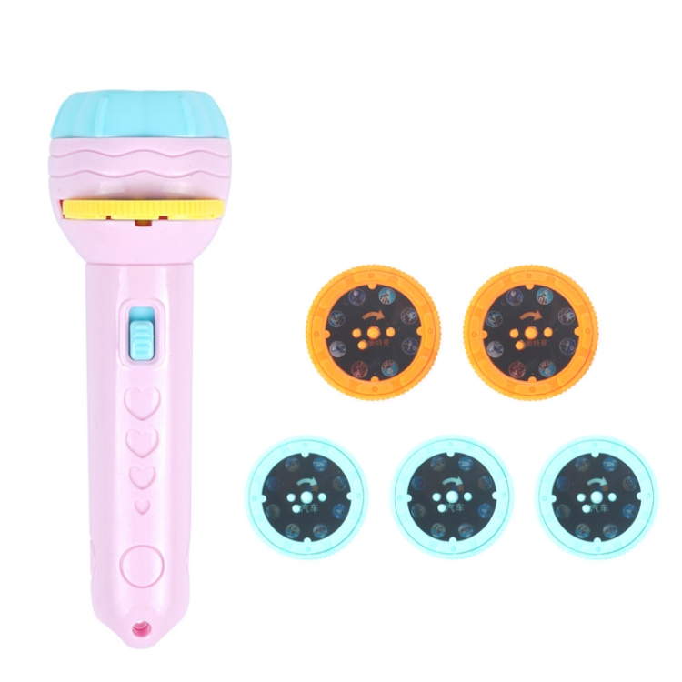 

3 Sets Children Early Education Luminous Projection Flashlight, Specification: Pink + 40 Patterns