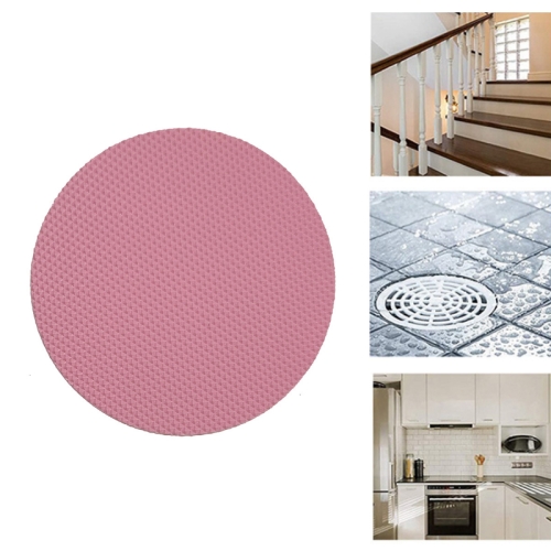 

6 PCS / Pack 10cm Bathroom Steps Round PEVA Non-Slip Stickers(Pink)