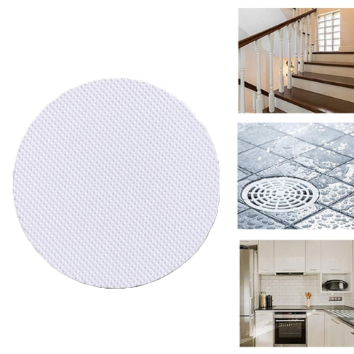 

6 PCS / Pack 10cm Bathroom Steps Round PEVA Non-Slip Stickers(White)