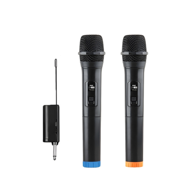 

Q7 1 To 2 Wireless Microphones With Wireless Receiver/LED Display(Black)