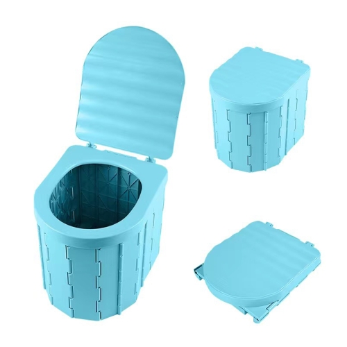 

Car Toilet Portable Folding Car Emergency Toilet, Specification: Integrated with Cover (Blue)