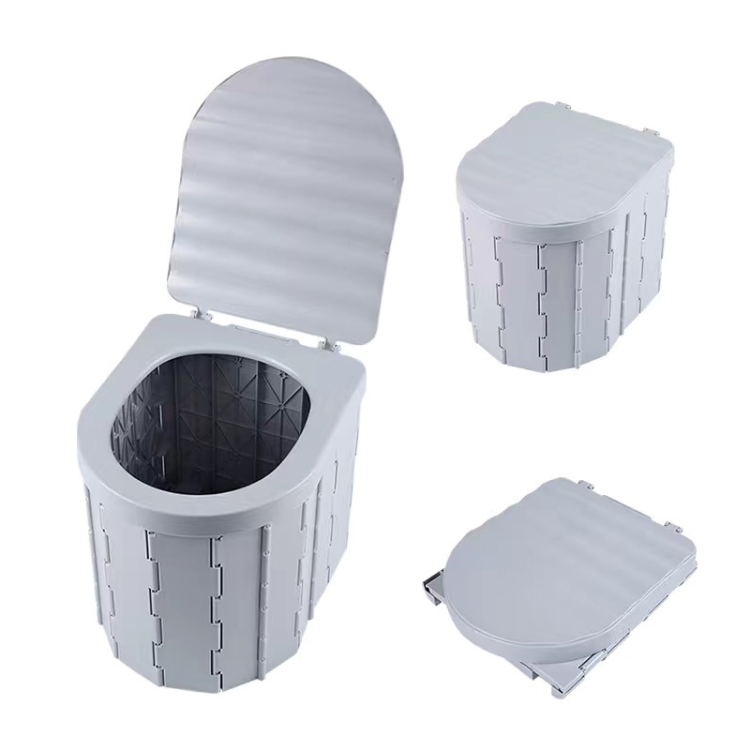 

Car Toilet Portable Folding Car Emergency Toilet, Specification: Integrated with Cover (Gray)