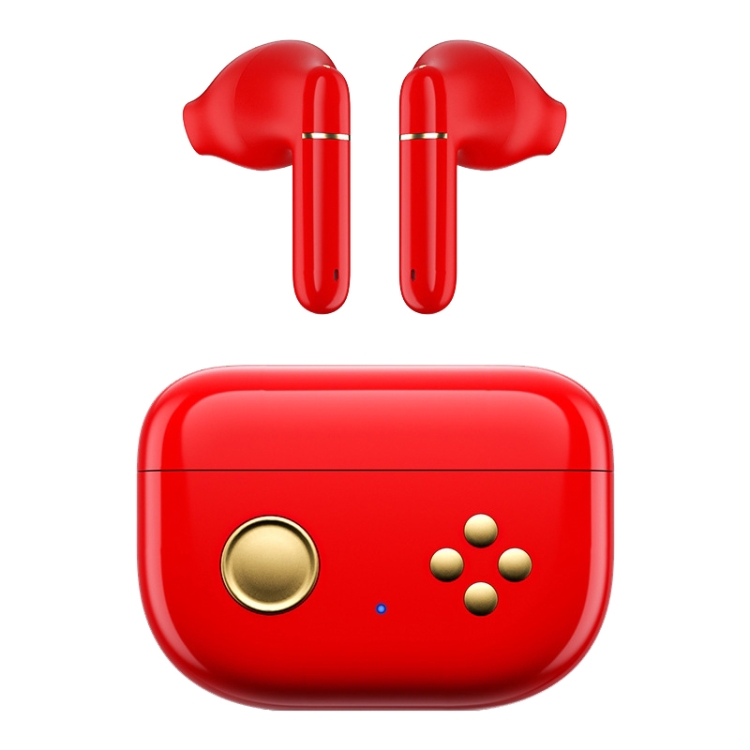 

F2 TWS Noise Cancelling Wireless Bluetooth In-Ear Stereo Game Earphone(Red)