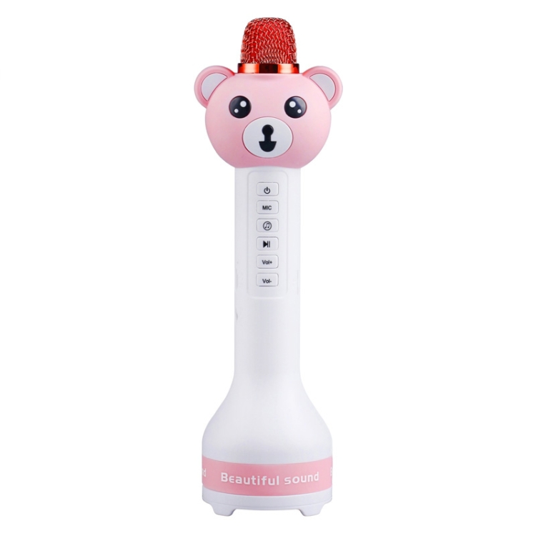 

V10 Wireless Bluetooth Mobile Phone K Song Children Microphone(Pink)