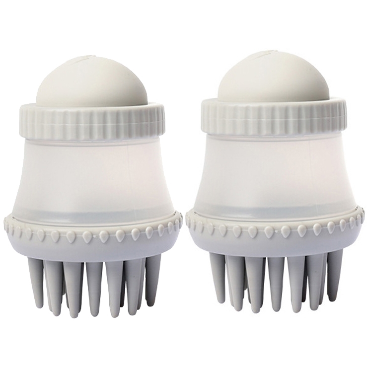 

2 PCS 92645 Pet Supplies Round Dog Bathing Massage Brush(Light Gray)