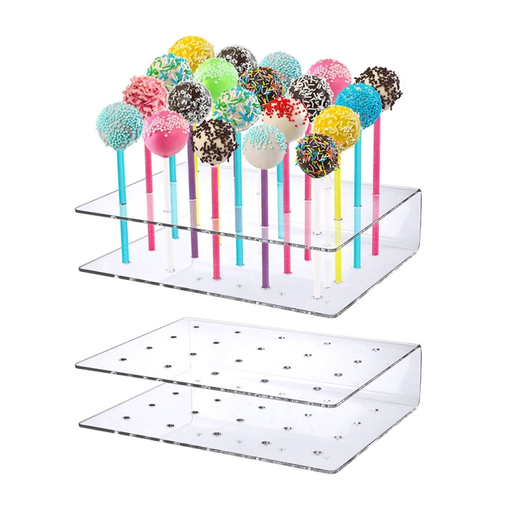 

4 PCS 20-Hole Lollipop Stand Snack Stick Display Stand(Transparent)