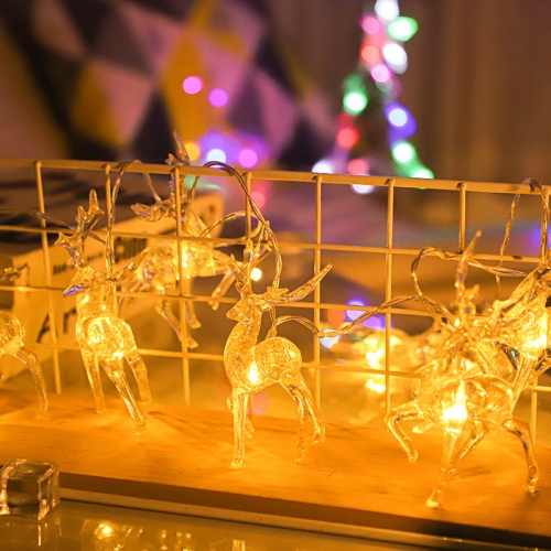 

Christmas Elk String Lights Holiday Decoration, Spec: 1.5m 10 LEDs Battery Box(Warm White Light)