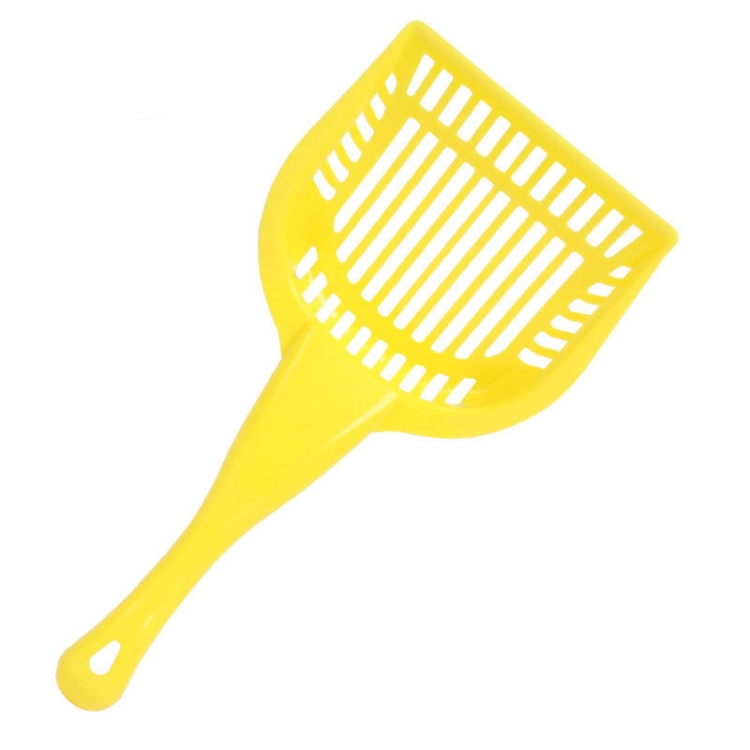 

10 PCS 93816 Pet Supplies Grid Thickened Cat Litter Scoop(Yellow)