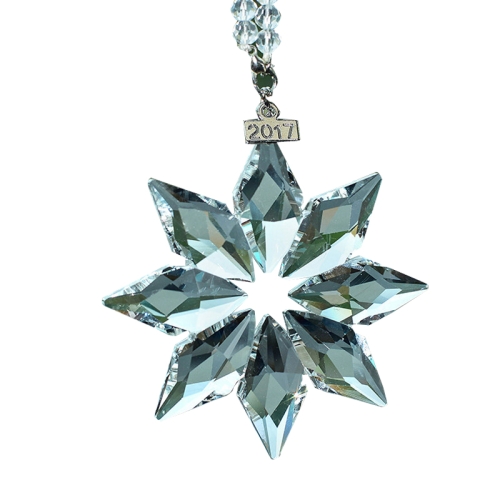 

7028 Crystal Snowflake Car Pendant Decoration, Colour: Transparent