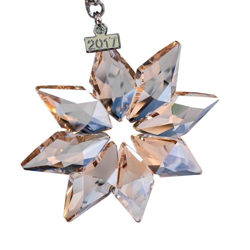 

7028 Crystal Snowflake Car Pendant Decoration, Colour: Champagne