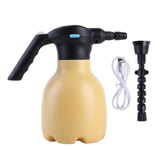 

1.5L Garden Electric Watering Can Handheld Household Flower Watering Device, Specification: Yellow + Universal Nozzle