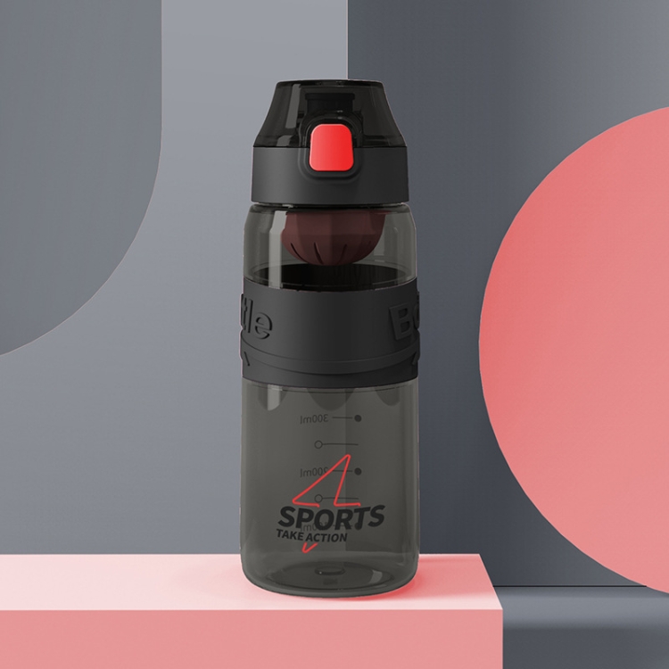 

8012 Outdoor Large Capacity Sports Cup Anti-impact Fitness Kettle, Capacity: 720ml (Black Gray)