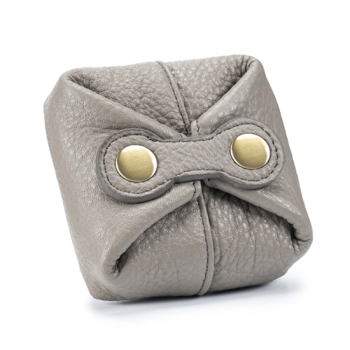 

CLD-9955 Soft Leather Mini Coin Purse Lipstick Storage Bag(Elephant Ash)