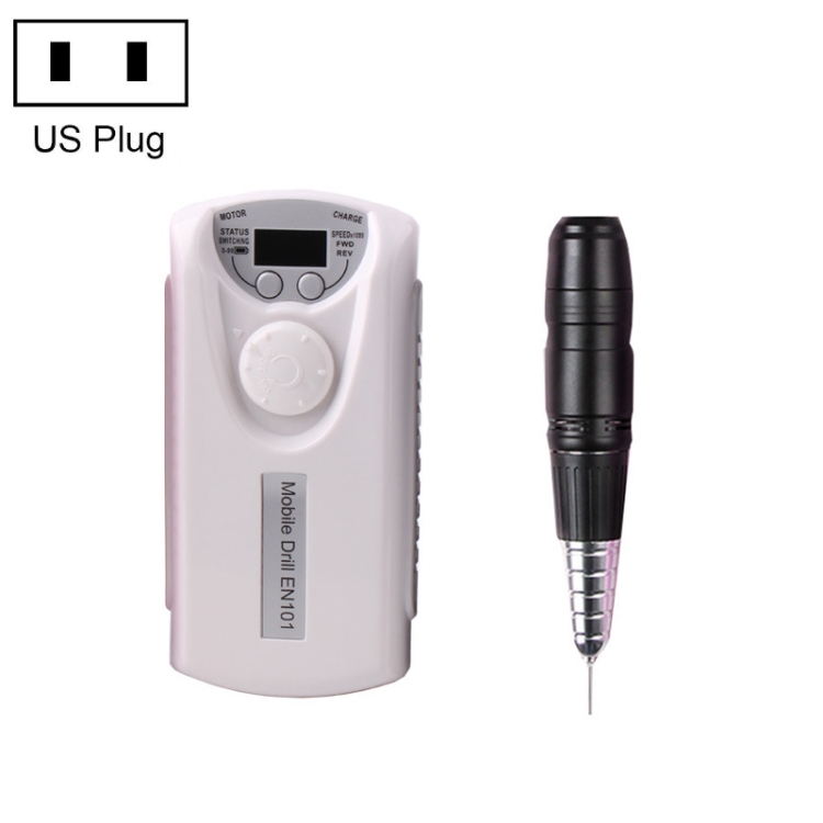 

EN101 Portable Mini Charging Nail Polisher, Specification: 110V US Plug (White)