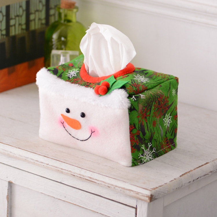 

4 PCS Christmas Atmosphere Decoration Desktop Tissue Cloth Cover(Green)