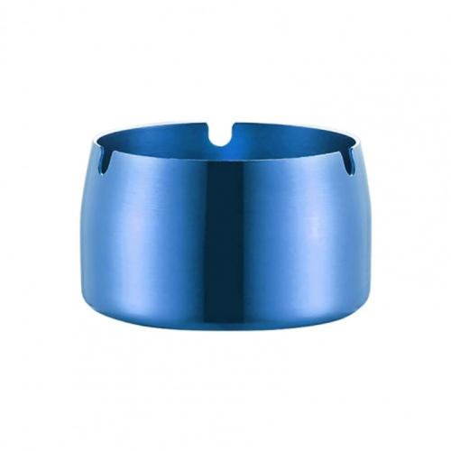 

Thickened Stainless Steel Ashtray Windproof And Drop-Proof Ashtray, Specification: Small(Blue)