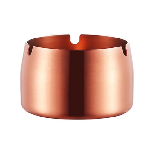 

Thickened Stainless Steel Ashtray Windproof And Drop-Proof Ashtray, Specification: Medium(Rose Gold)