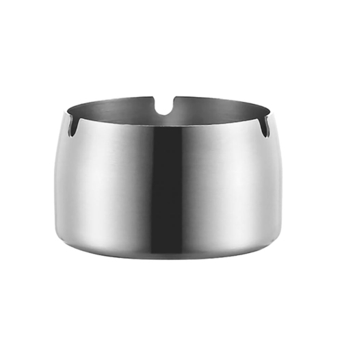 

Thickened Stainless Steel Ashtray Windproof And Drop-Proof Ashtray, Specification: Medium(Natural Color)