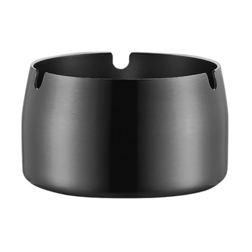 

Thickened Stainless Steel Ashtray Windproof And Drop-Proof Ashtray, Specification: Extra Large(Black)