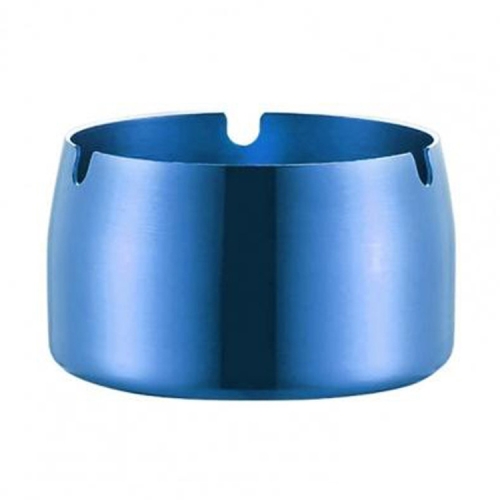 

Thickened Stainless Steel Ashtray Windproof And Drop-Proof Ashtray, Specification: Extra Large(Blue)