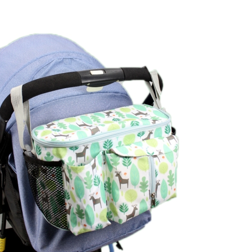 

Multifunctional Baby Stroller Storage Bag, Colour: Denglin Deer + Lateral Pocket
