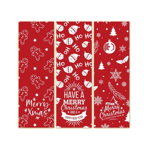 

100 PCS Christmas Rectangle Sticker Gift Box Sealed Sticker(M2)