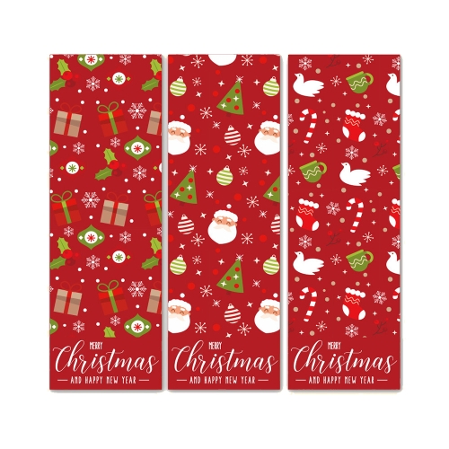 

100 PCS Christmas Rectangle Sticker Gift Box Sealed Sticker(M6)
