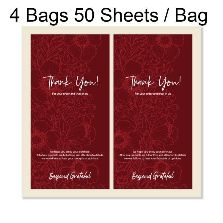 

4 Bags 50 Sheets / Bag Rectangular Stickers Gift Box Sealing Stickers(A1)